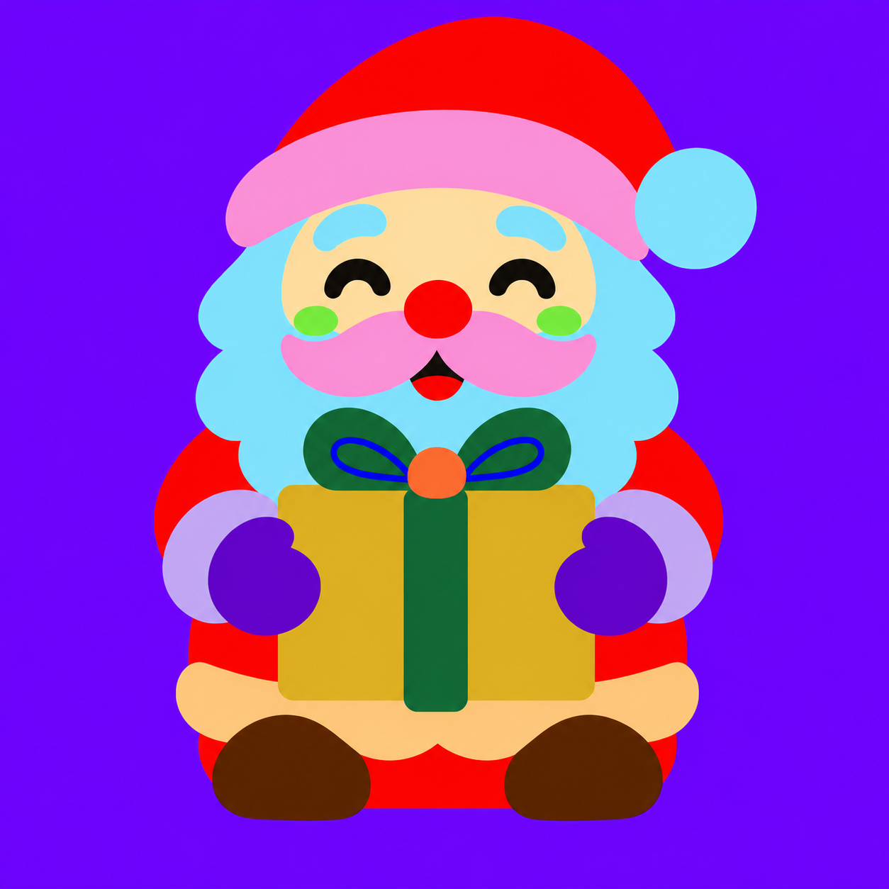 Arte de entrada da caixa do Papai Noel de Flavia